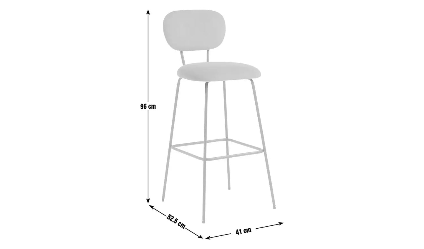 Assembled Habitat Ariana Pair of Fabric Counter Bar Stool - Copper